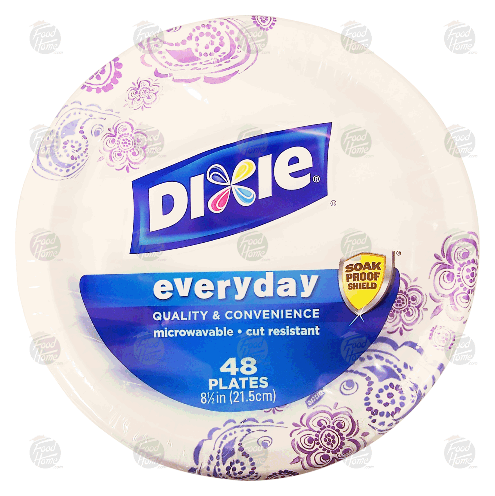 Dixie everyday paper plates, 8.5-in., microwavable, cut resistant, soak proof shield Full-Size Picture